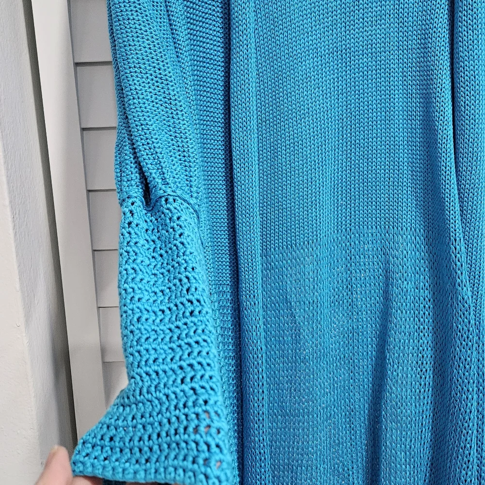 Turquoise Crochet Jacket M/L